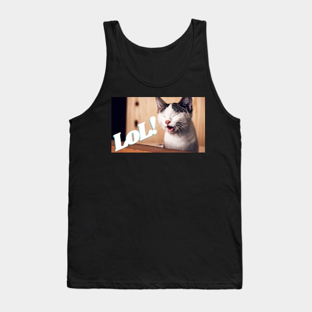 Kitty LoL Tank Top by Stupid Coffee Designs